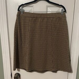 Soho Brown Houndstooth A-Line Skirt